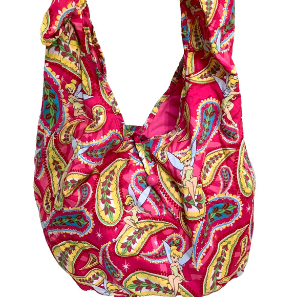 DISNEY Disneyworld Disneyland Light Weight Large TINKERBELL Knotted Sling Bag - Picture 14 of 15